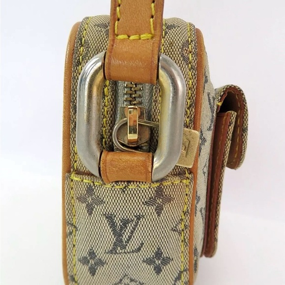 LOUIS VUITTON Juliette MM Blue Monogram Mini Lin Shoulder Bag #58519 - Picture 4 of 15